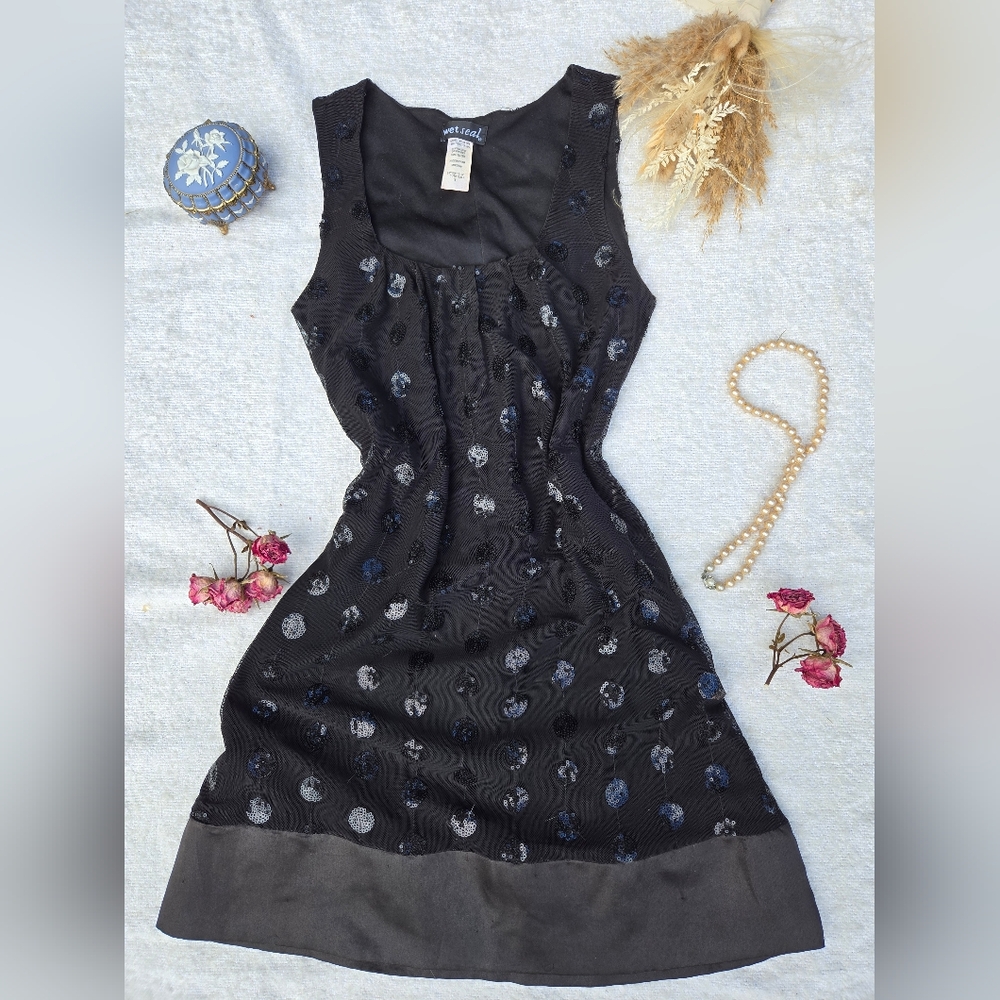 Black mini dress
